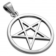 Large Pentacle Silver Pendant, pn1